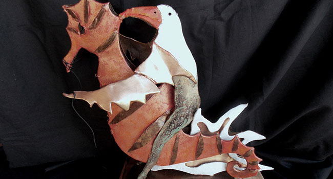 Chimera - Scultura in lamina di forex dipinta a mano